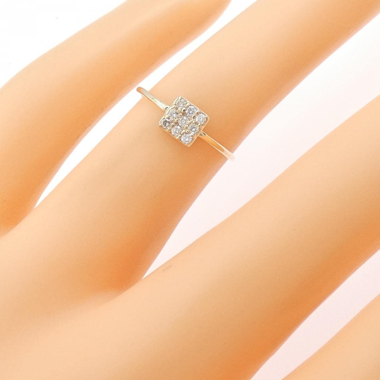 K10WG ダイヤモンド リング 0.1CT