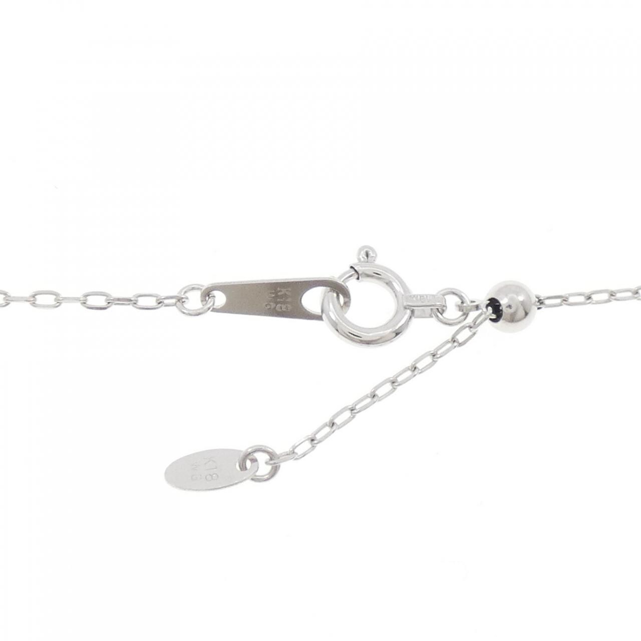 K18WG サファイヤ ネックレス 0.37CT