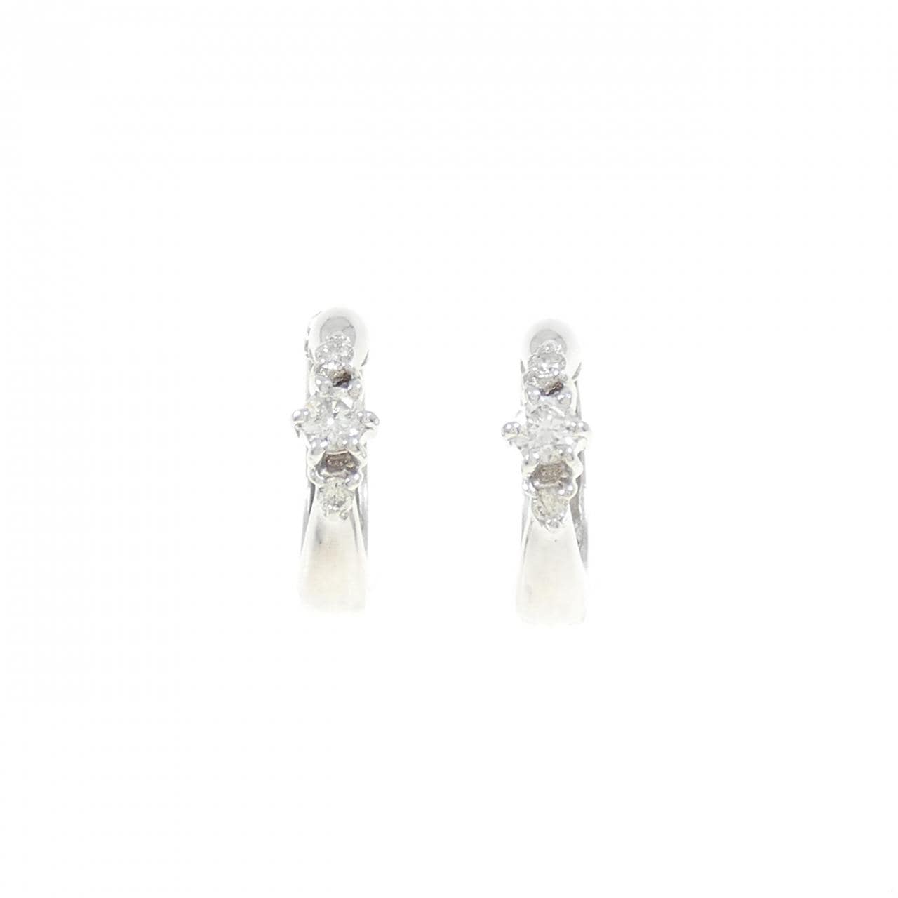 K18WG钻石耳夹0.20CT