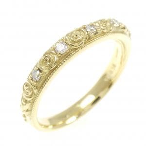 K18YG ローズ ダイヤモンド リング 0.12CT