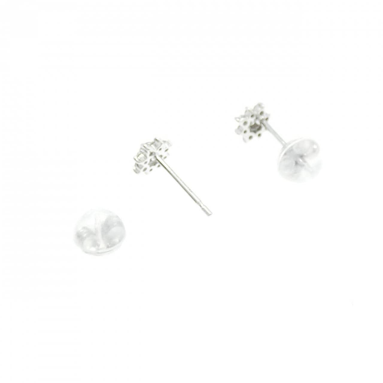 K14WG ダイヤモンド ピアス 0.14CT