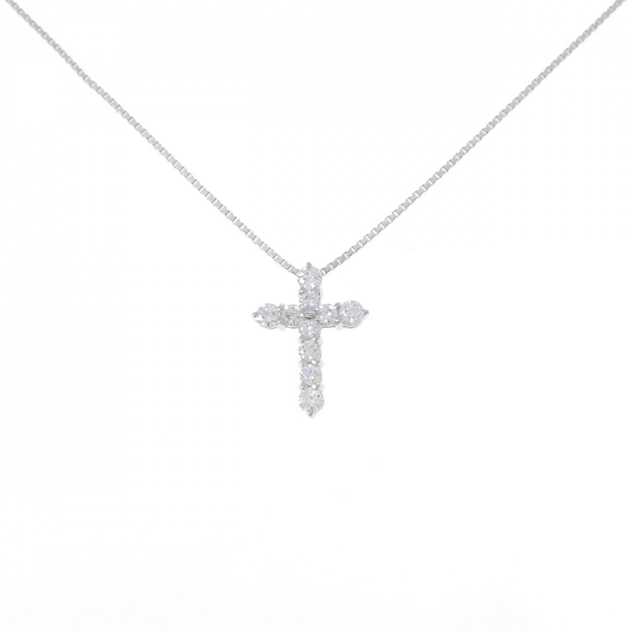 タサキ クロス ダイヤモンド ネックレス 0.48CT