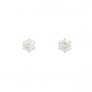 PT/PT900 ダイヤモンド ピアス 0.603CT 0.610CT G-I SI2 Good