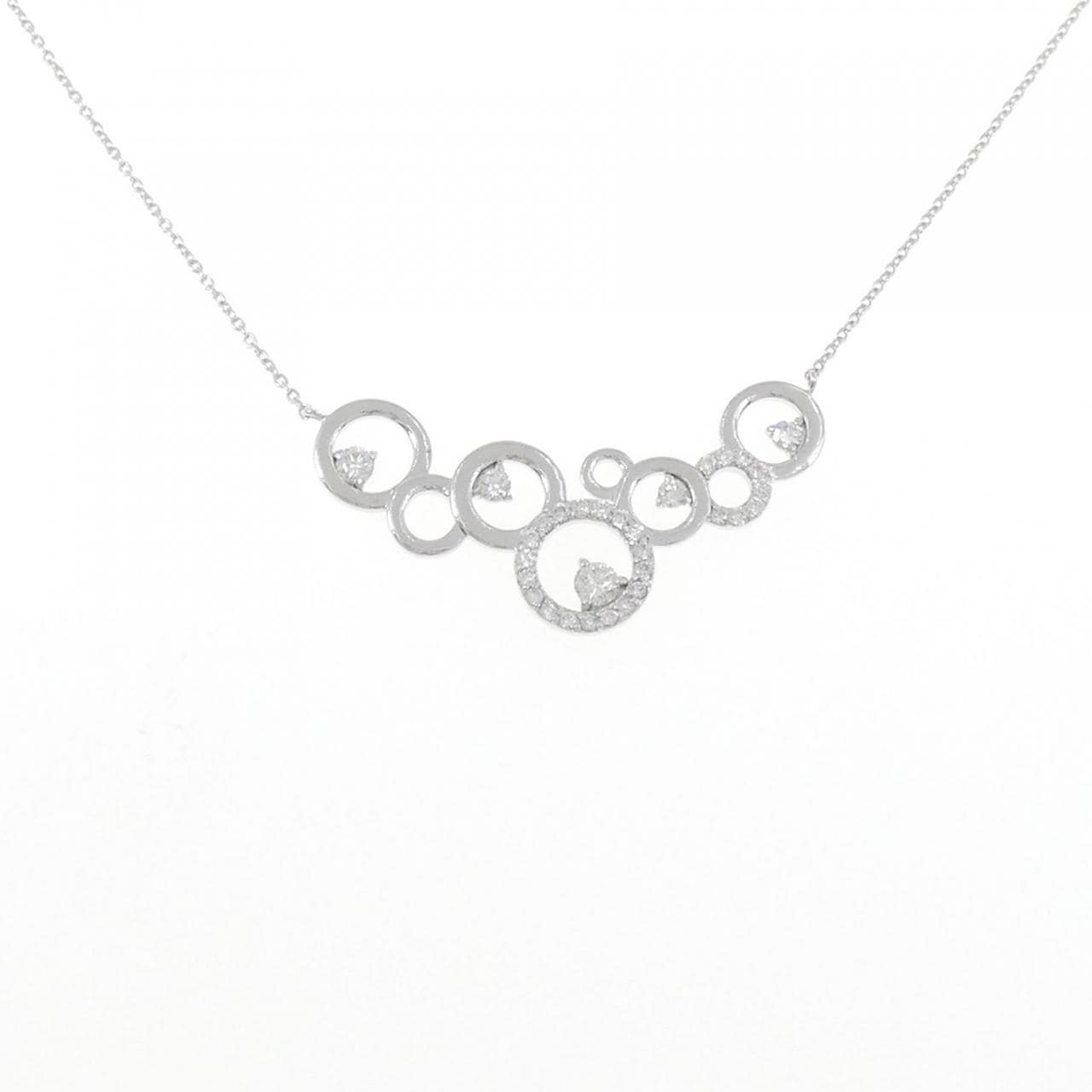 K18WG ダイヤモンド ネックレス 0.56CT