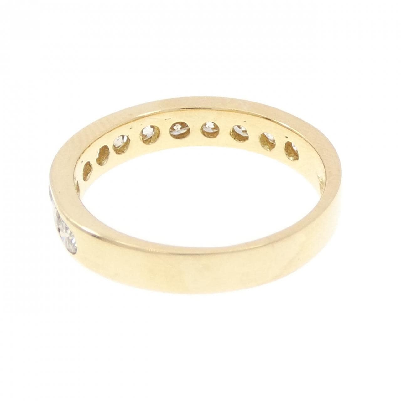 K18YG ハーフエタニティ ダイヤモンド リング 0.87CT