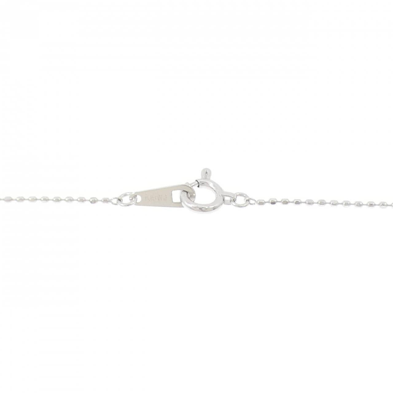 K18WG フラワー ダイヤモンド ネックレス 0.50CT