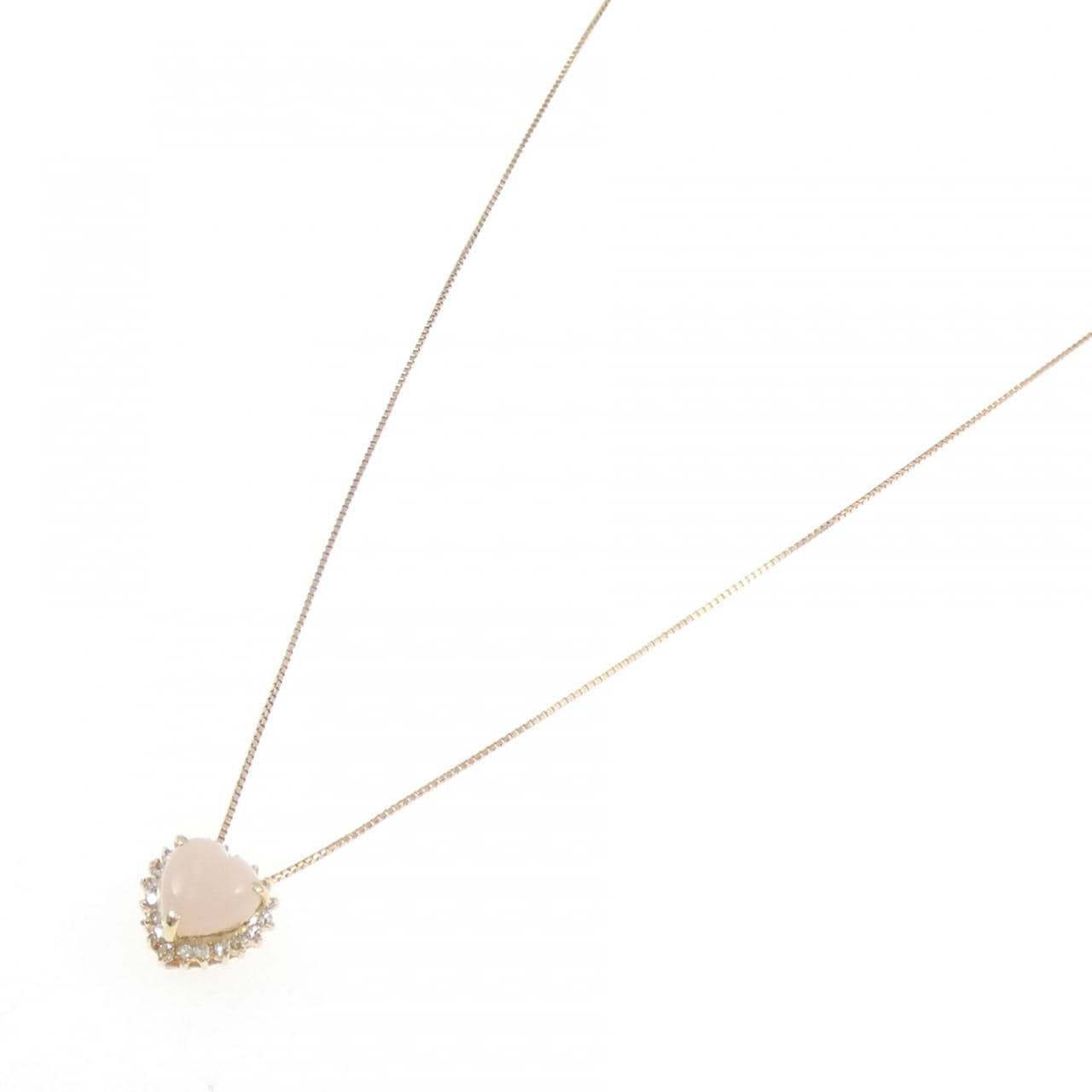 K18YG ハート オパール ネックレス