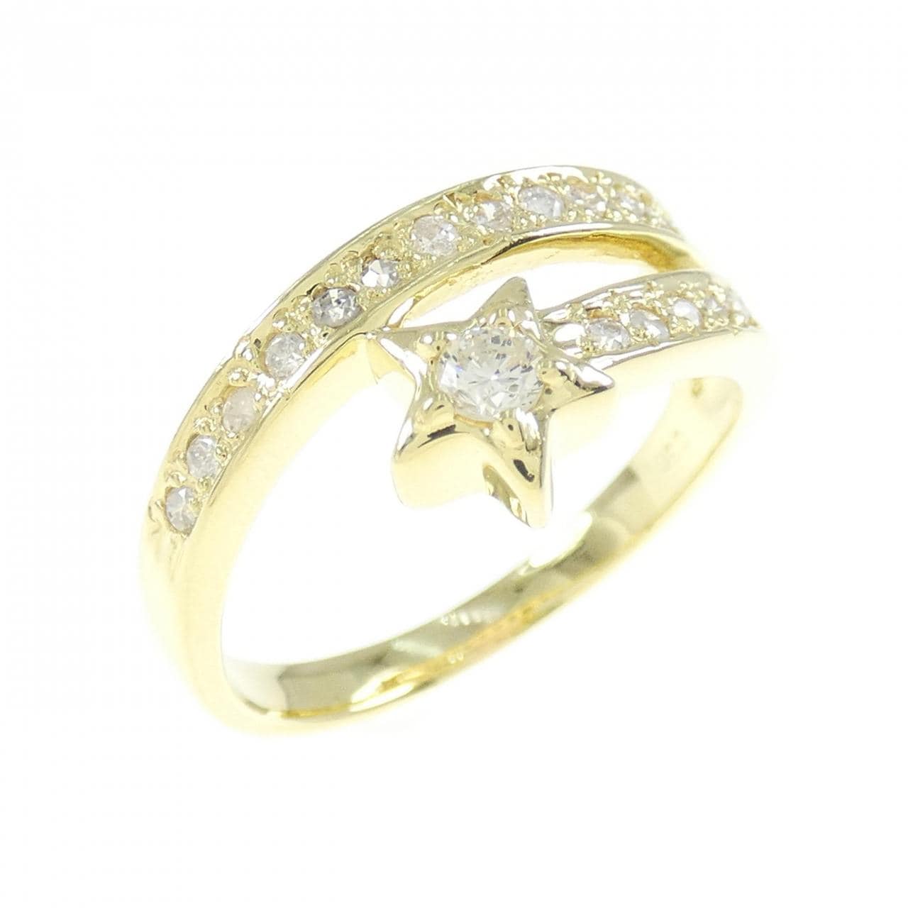 K18YG Star Diamond Ring 0.30CT
