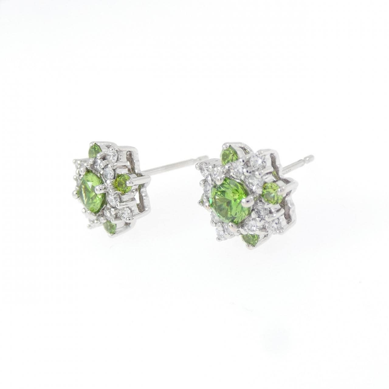 PT950/PT900 デマントイドガーネット ピアス 0.70CT
