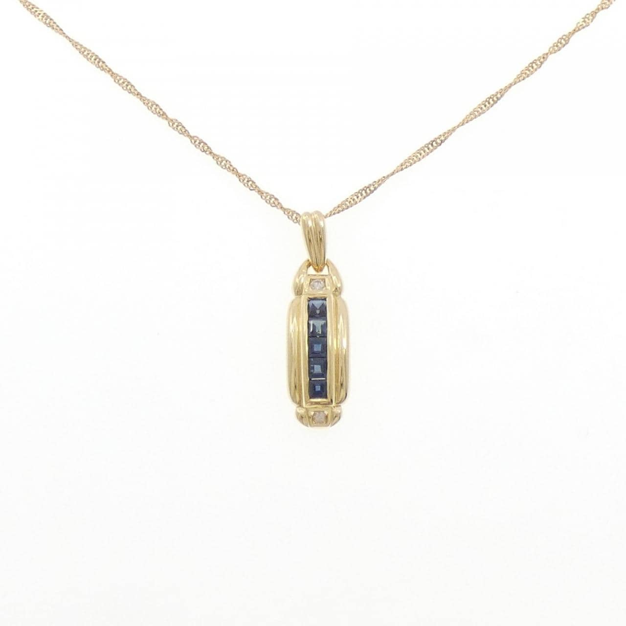 K18YG サファイヤ ネックレス