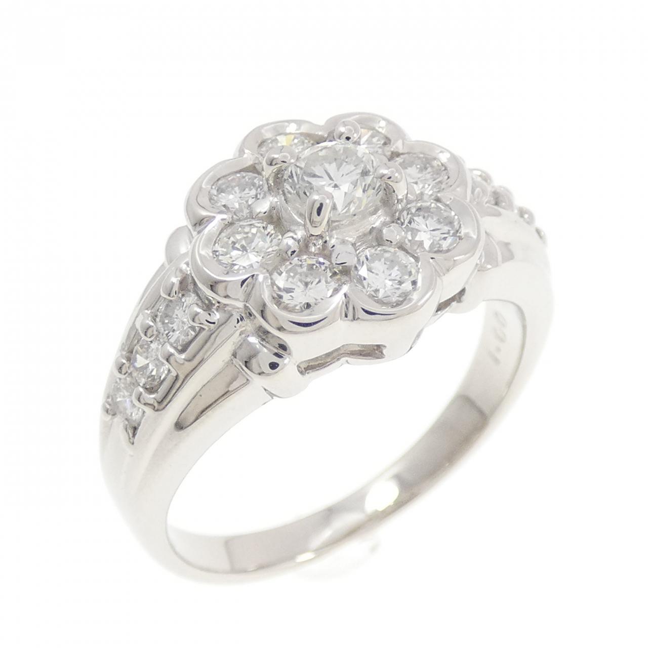 PT900 フラワー ダイヤモンド リング 1.00CT