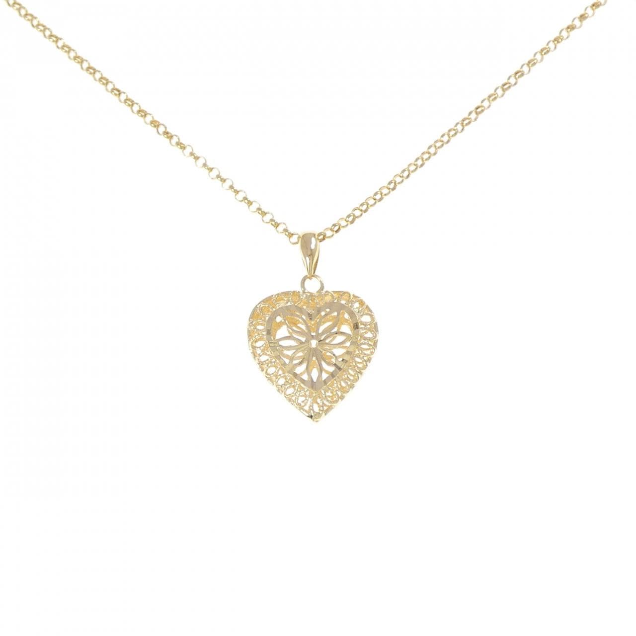 K18YG ハート ネックレス