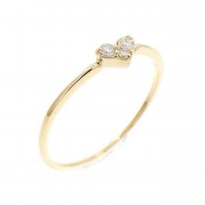 【リメイク】K18YG ハート ダイヤモンド リング 0.05CT