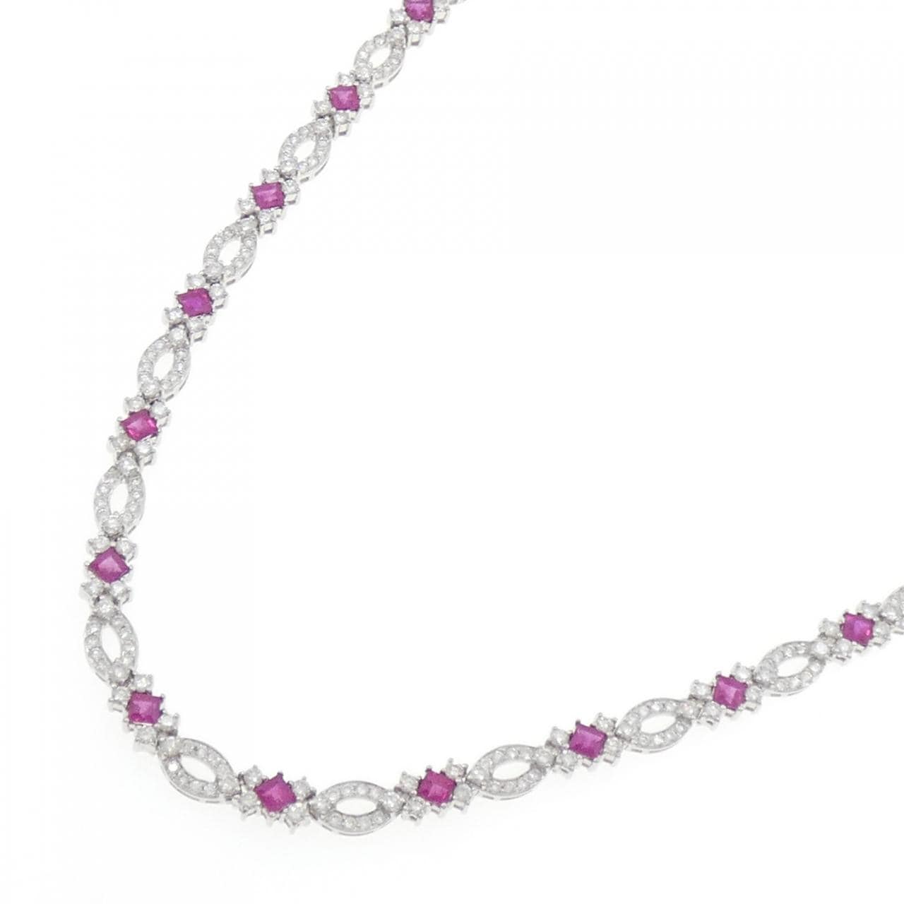 750WG ルビー ネックレス 6.00CT