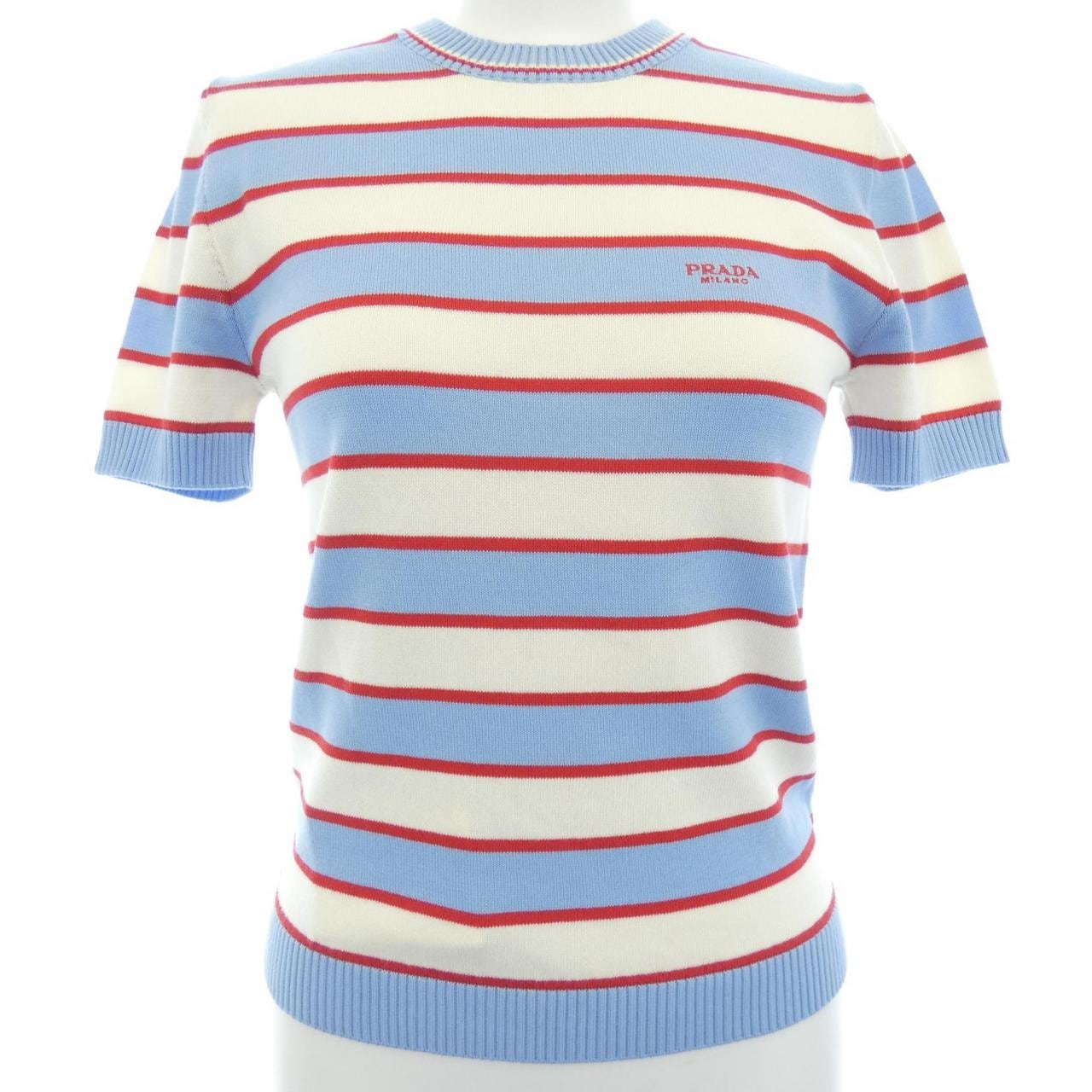 プラダ PRADA ストライプ コットンクルーネックセーター P24S2H SOOO 17KK ニット