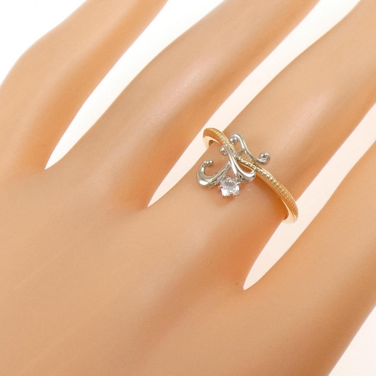 K18YG/K18WG ダイヤモンド リング 0.06CT