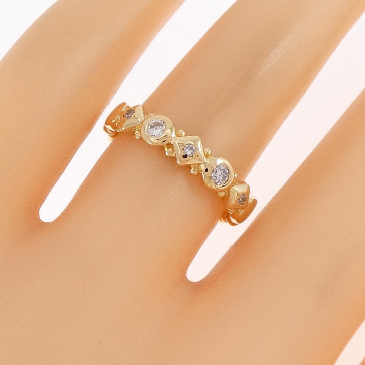 K18YG ダイヤモンド リング 0.14CT