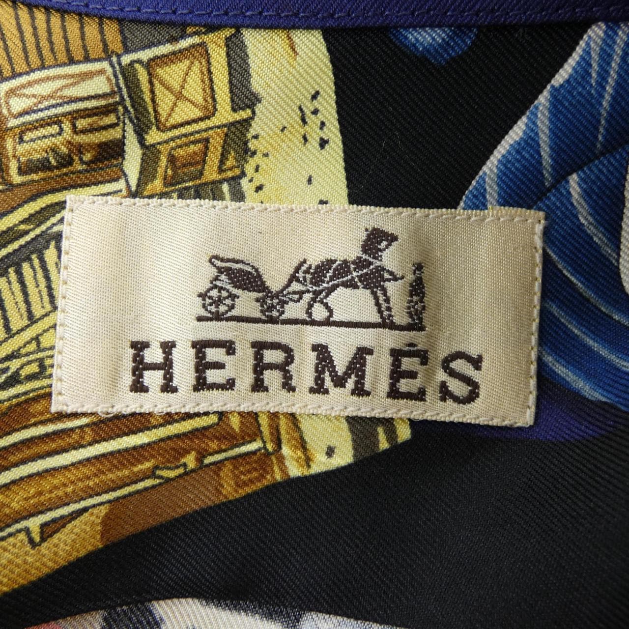 【ヴィンテージ】エルメス HERMES THE ORIGINAL NEW ORALEANS CREOLE JAZZ ツイルレーヌ. シャツ