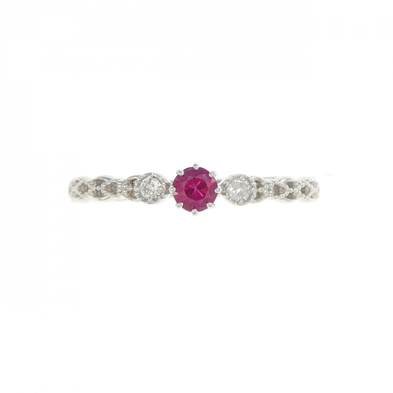 PT900 ルビー リング 0.15CT