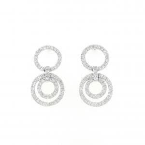 K18WG ダイヤモンド ピアス 0.62CT