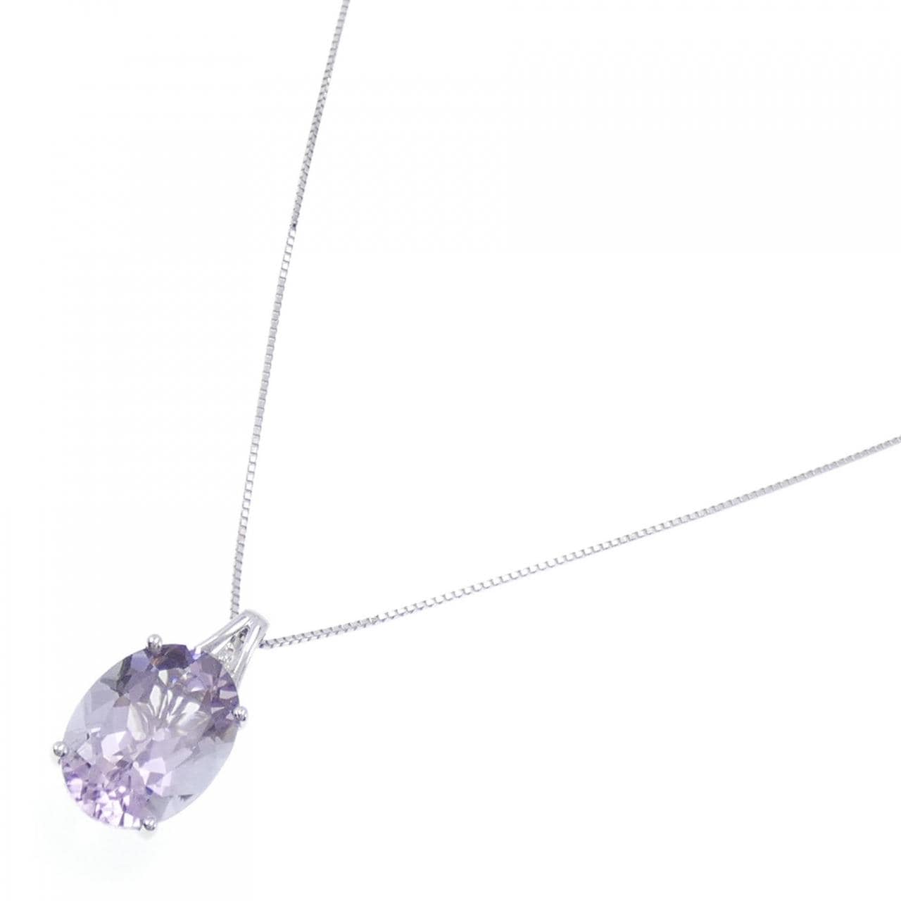 K18WG紫水晶项链