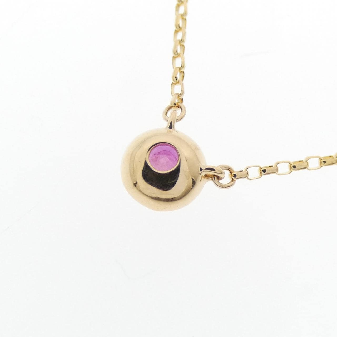 K18YG ルビー ネックレス