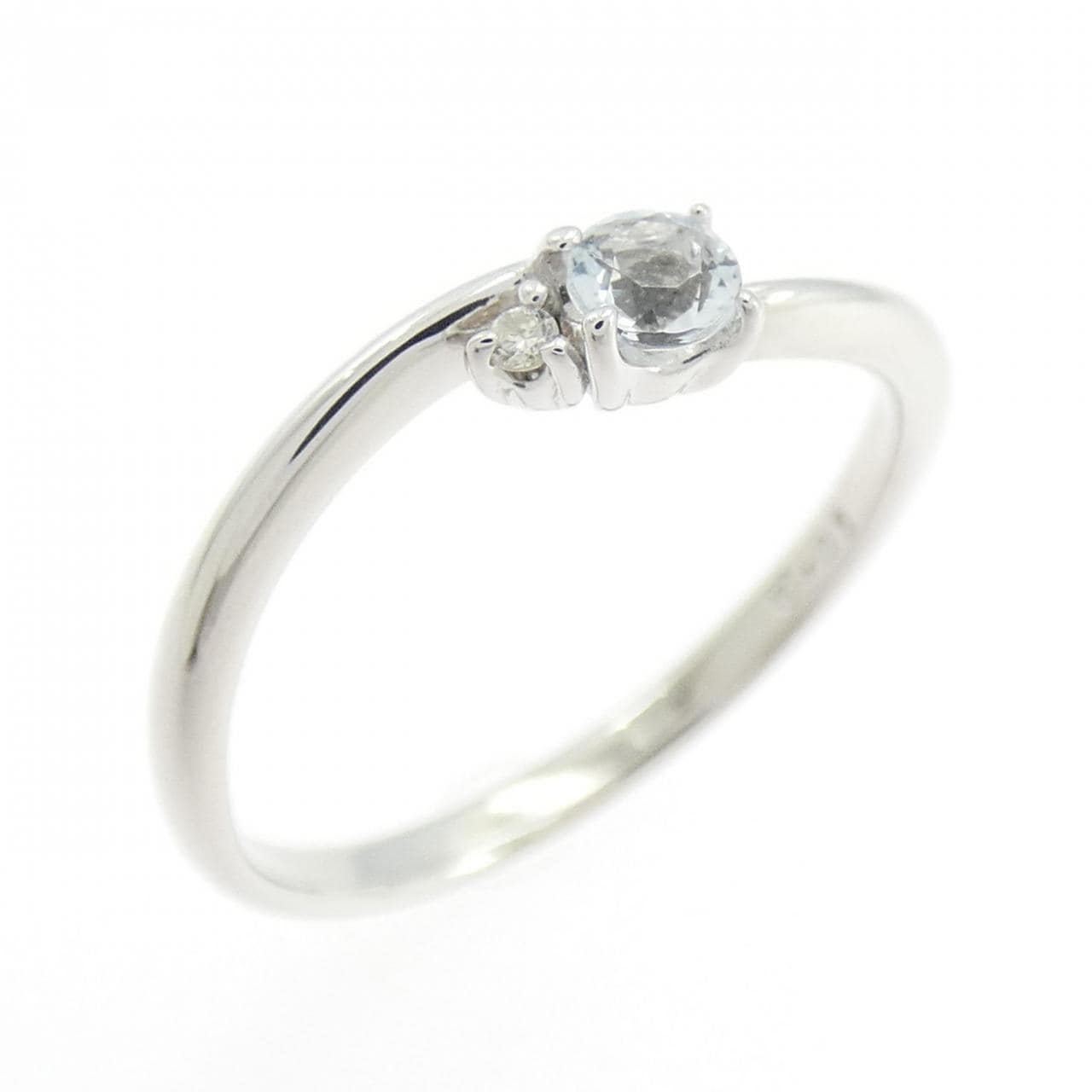 K18WG アクアマリン リング