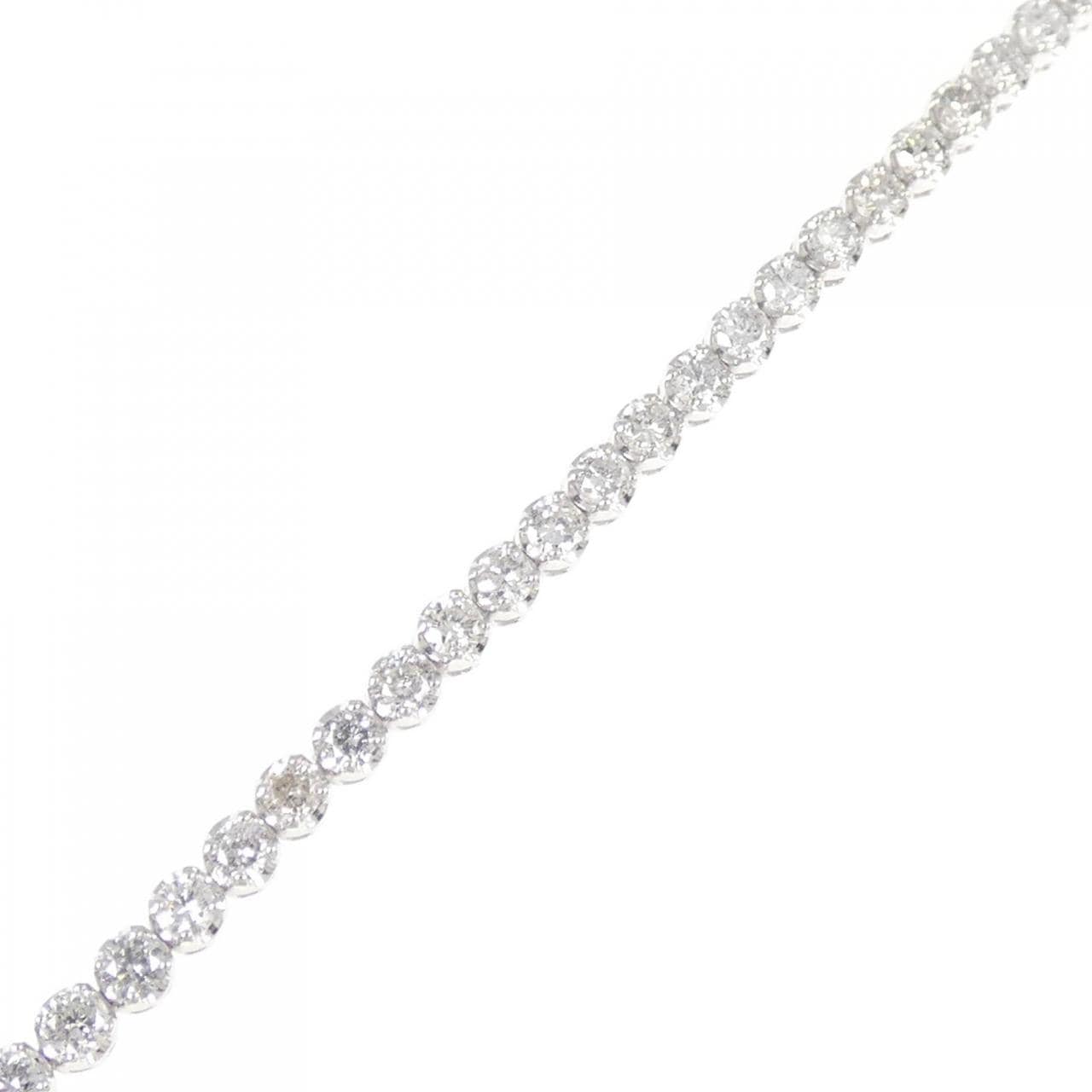 K18WG ダイヤモンド ブレスレット 3.00CT
