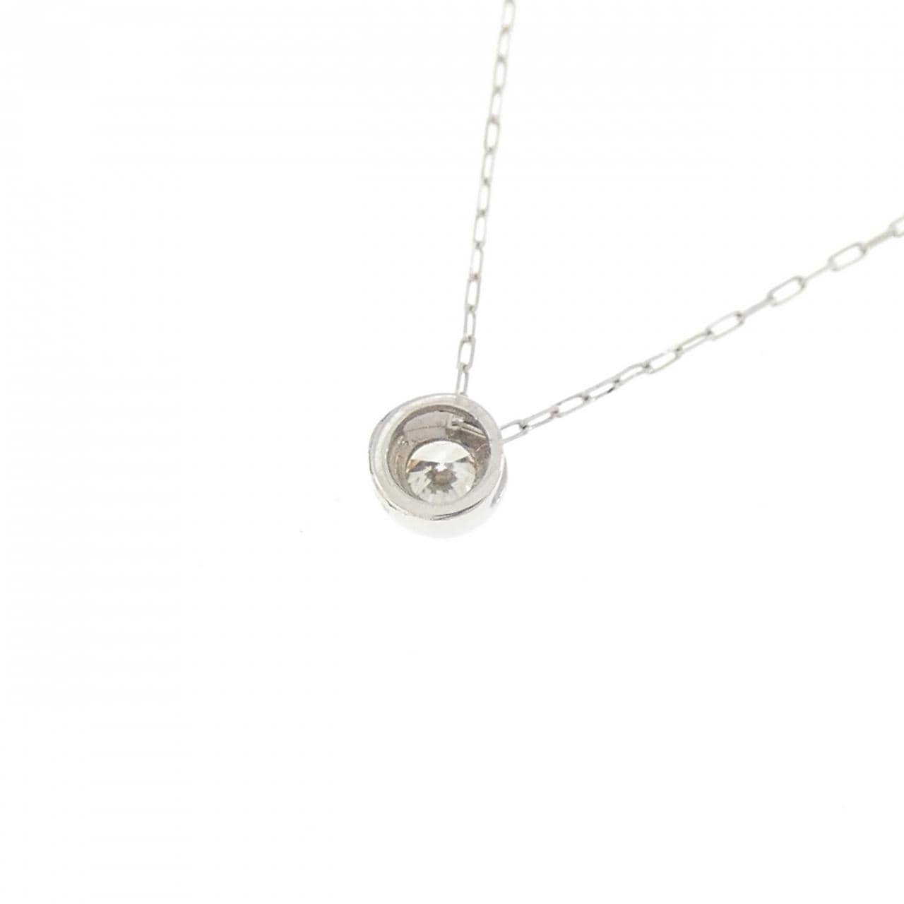 PT900/PT850 ソリティア ダイヤモンド ネックレス 0.08CT