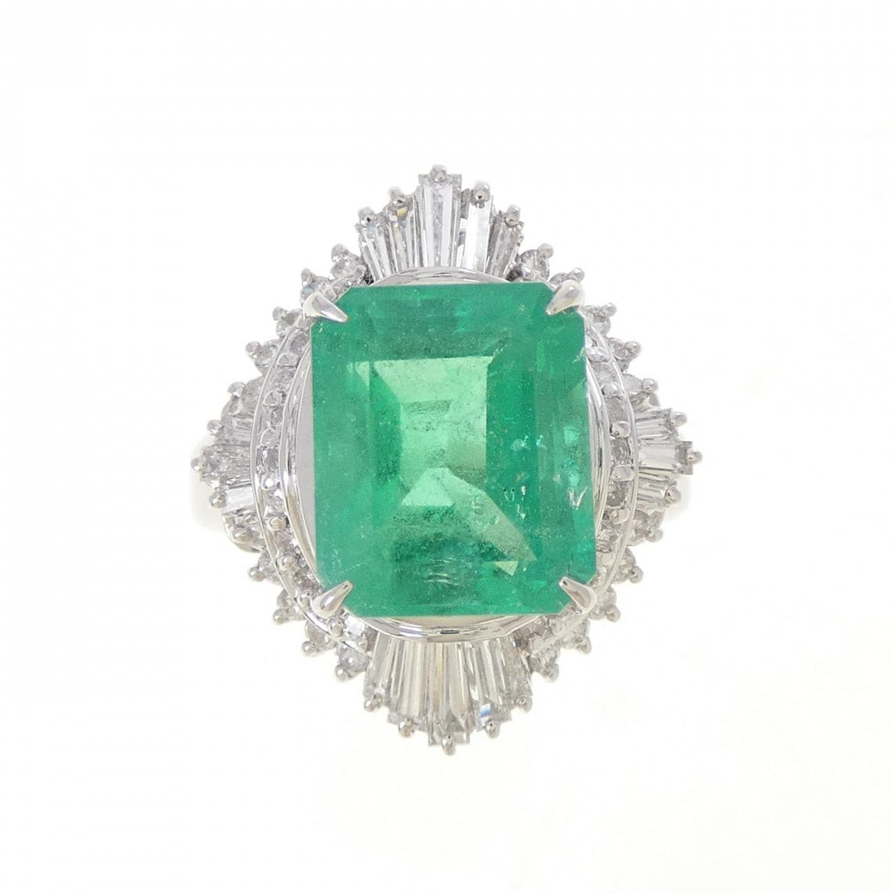 PT900 エメラルド リング 3.34CT コロンビア産