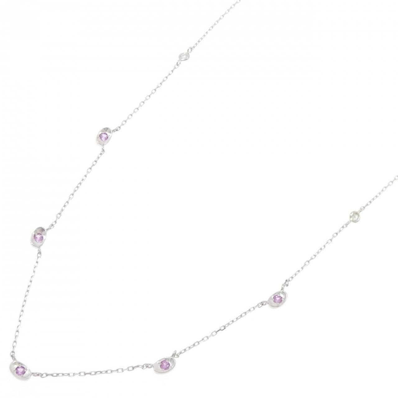 PT850 サファイヤ ネックレス 0.20CT