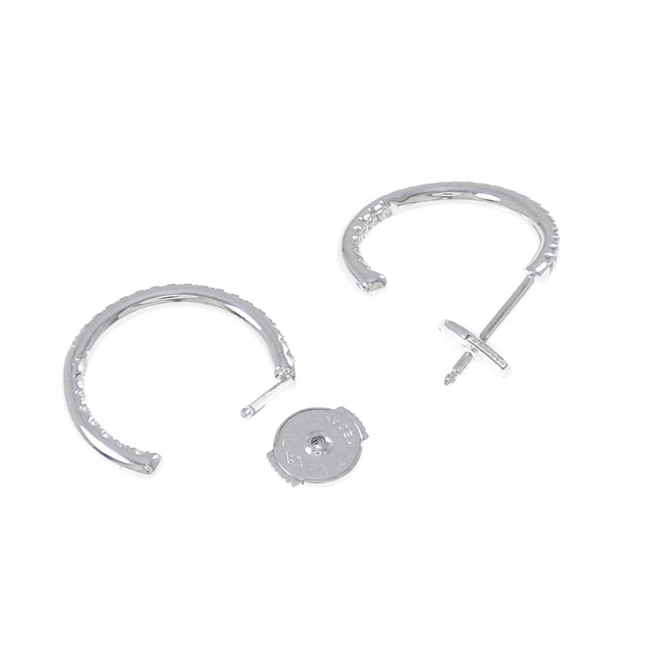 デビアス マイクロ パヴェ フープ ピアス