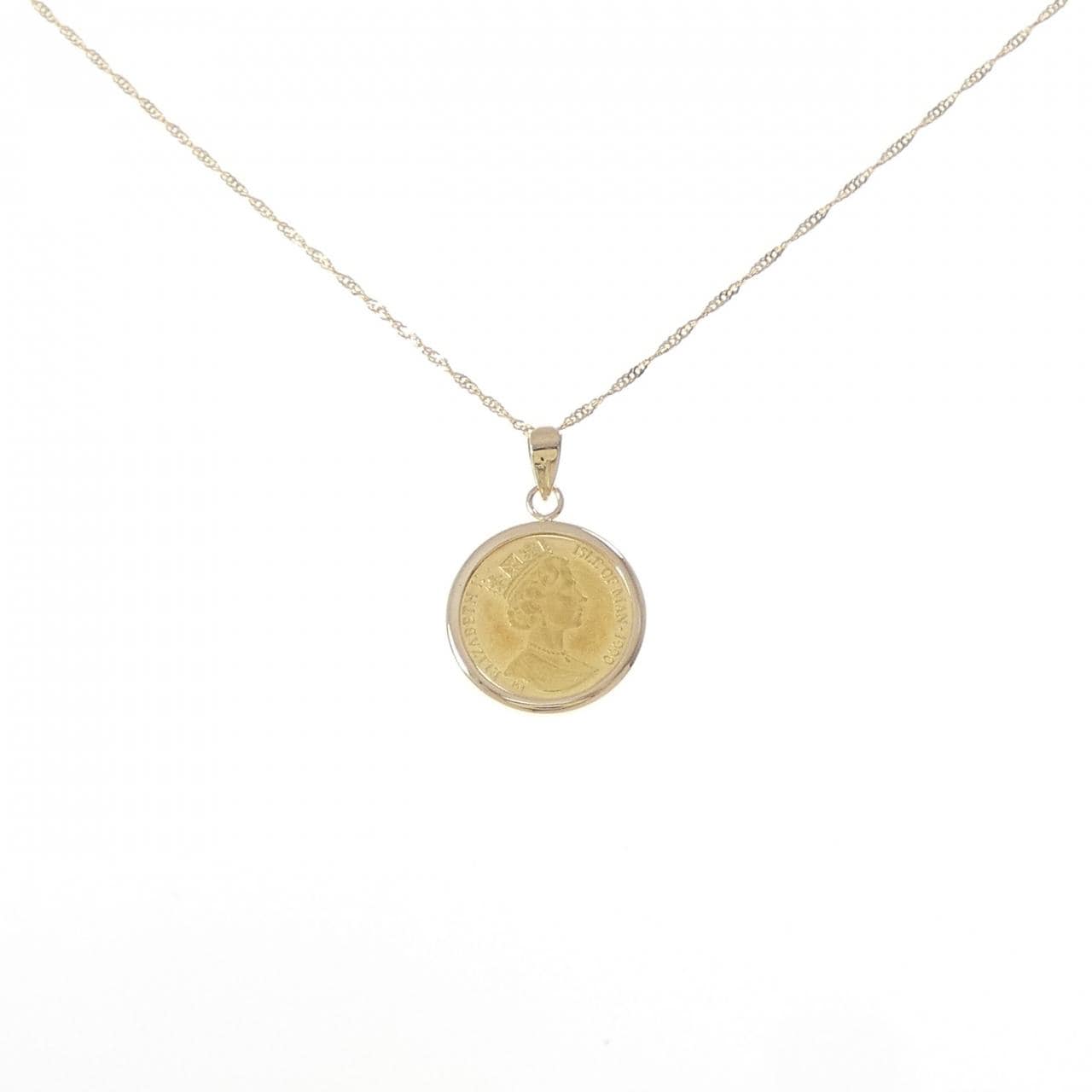 K18YG(枠)/750YG コイン ネックレス