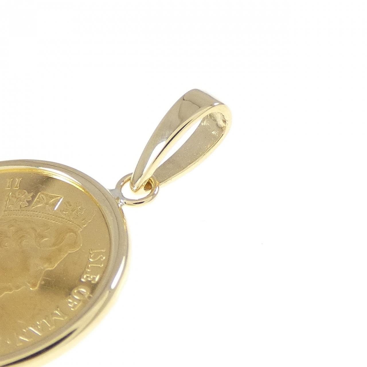 K18YG(枠) コイン ペンダント