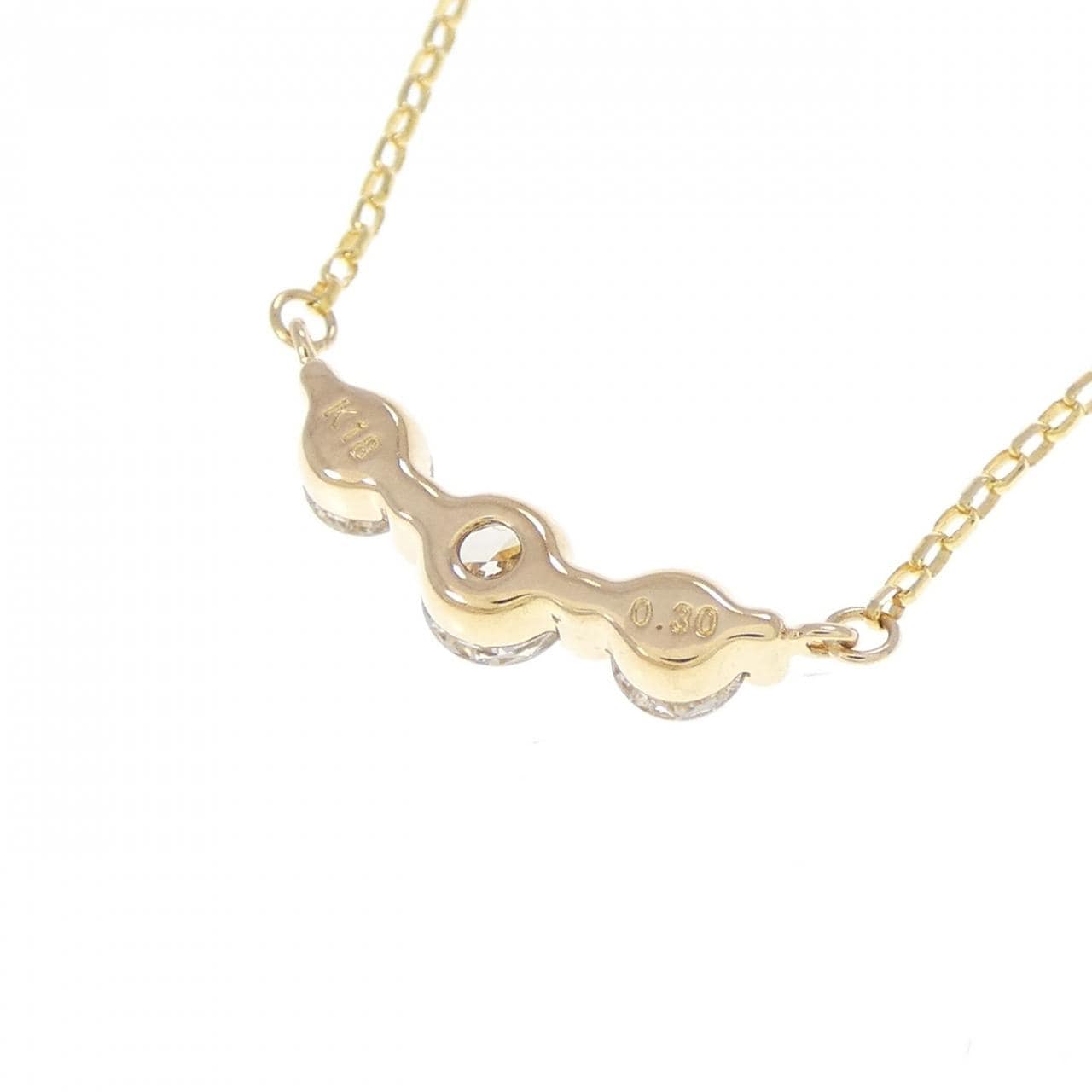 K18YG ダイヤモンド ネックレス 0.30CT
