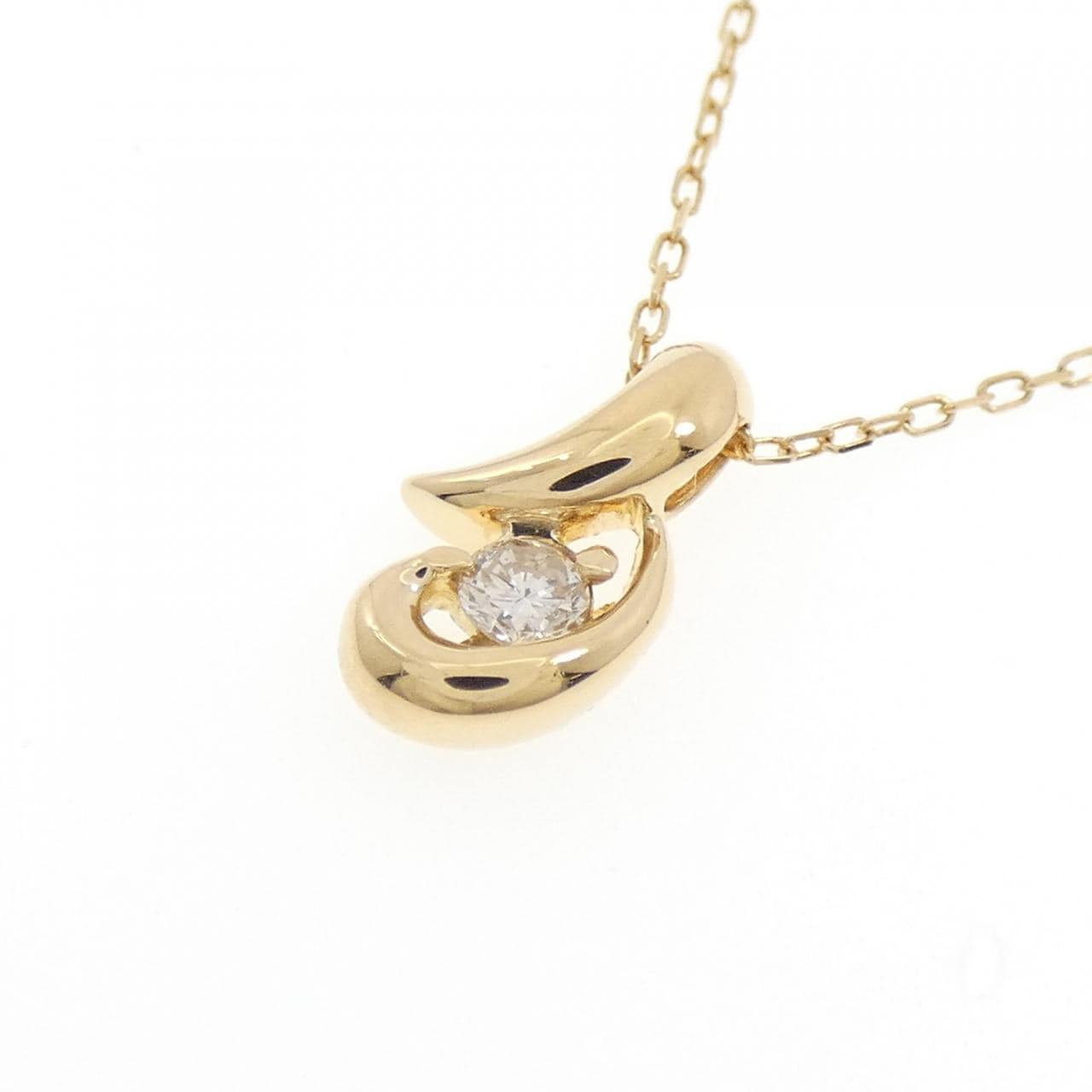 K18YG ダイヤモンド ネックレス 0.1CT