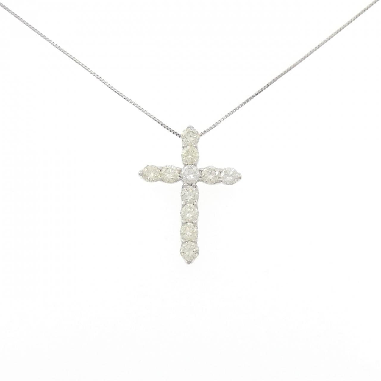 PT900/PT850 クロス ダイヤモンド ネックレス 2.017CT