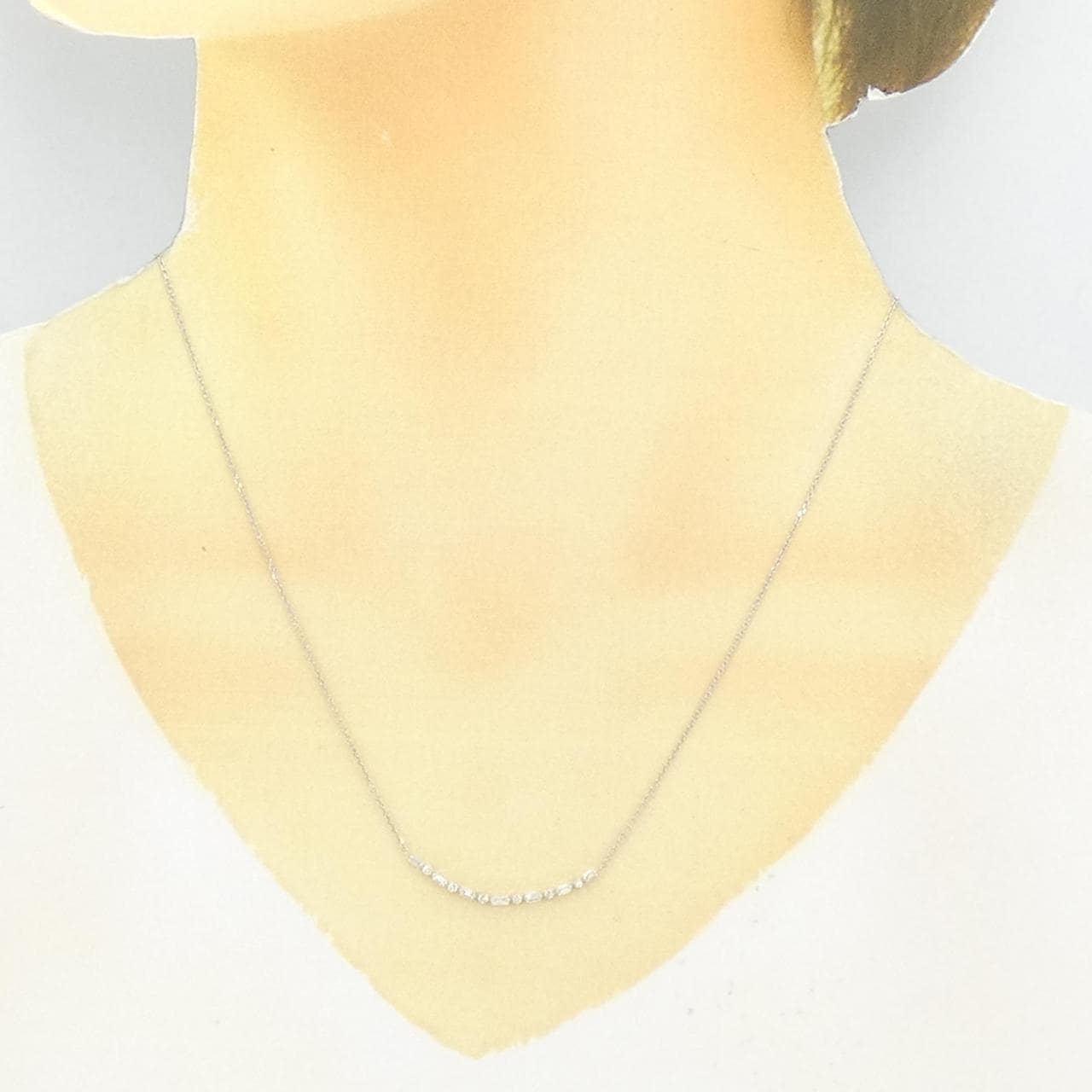 【新品】PT900/PT850 ダイヤモンド ネックレス 0.30CT
