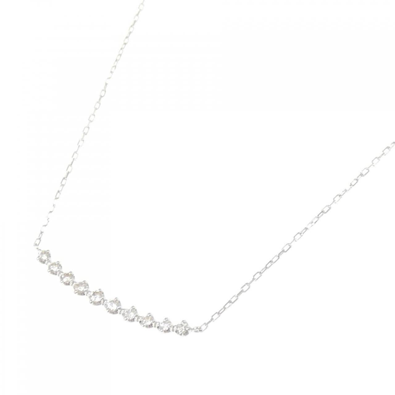 K18WG ダイヤモンド ネックレス 0.15CT