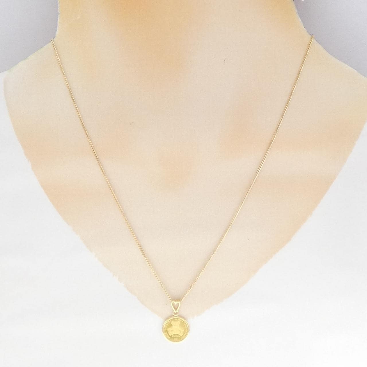 K18(枠)/K18YG コイン ネックレス