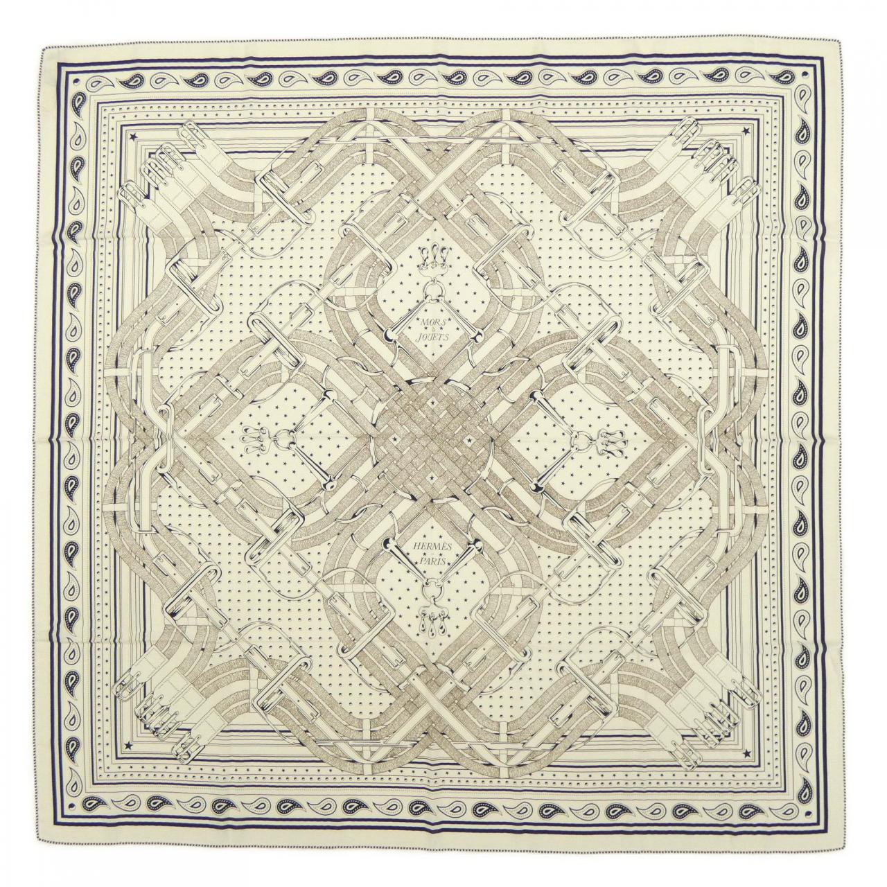 エルメス HERMES MORS A JOUETS BANDANA H244354S カレジェアン140 ショール