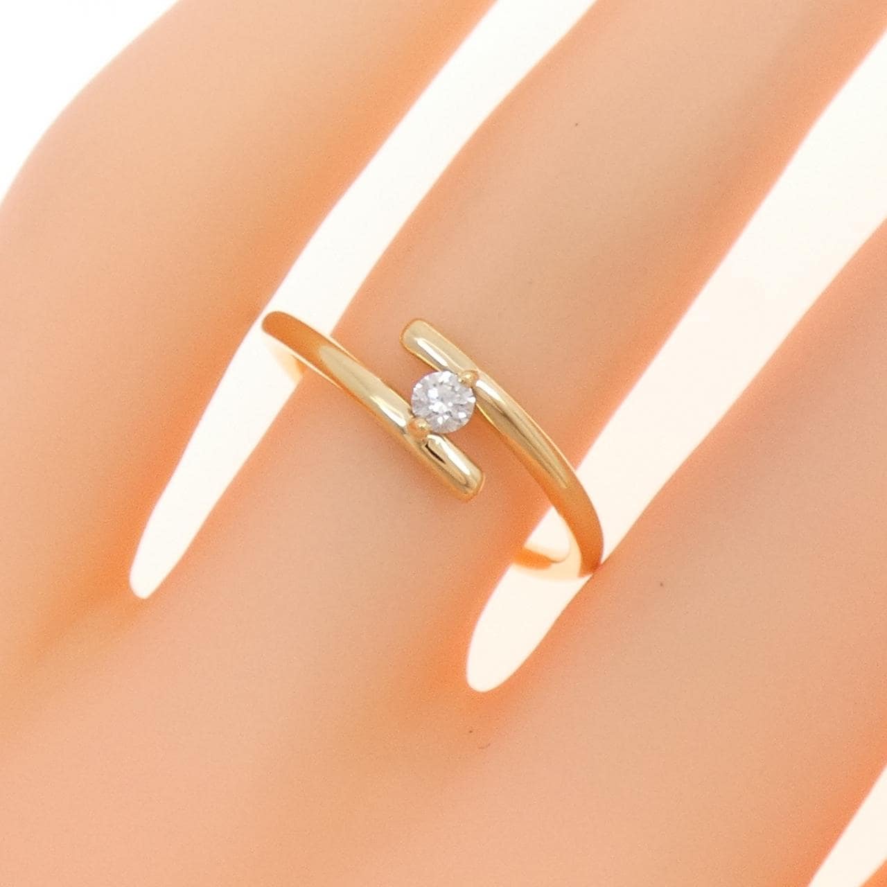 K18YG ダイヤモンド リング 0.08CT