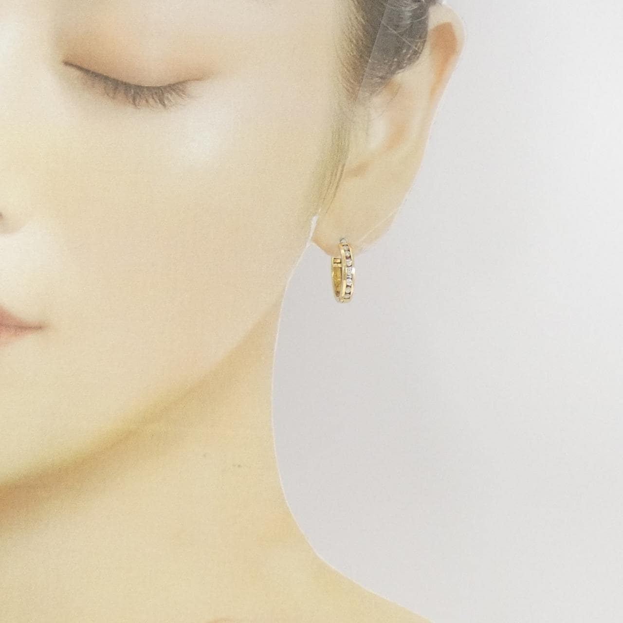 K18YG Diamond earrings 0.32CT