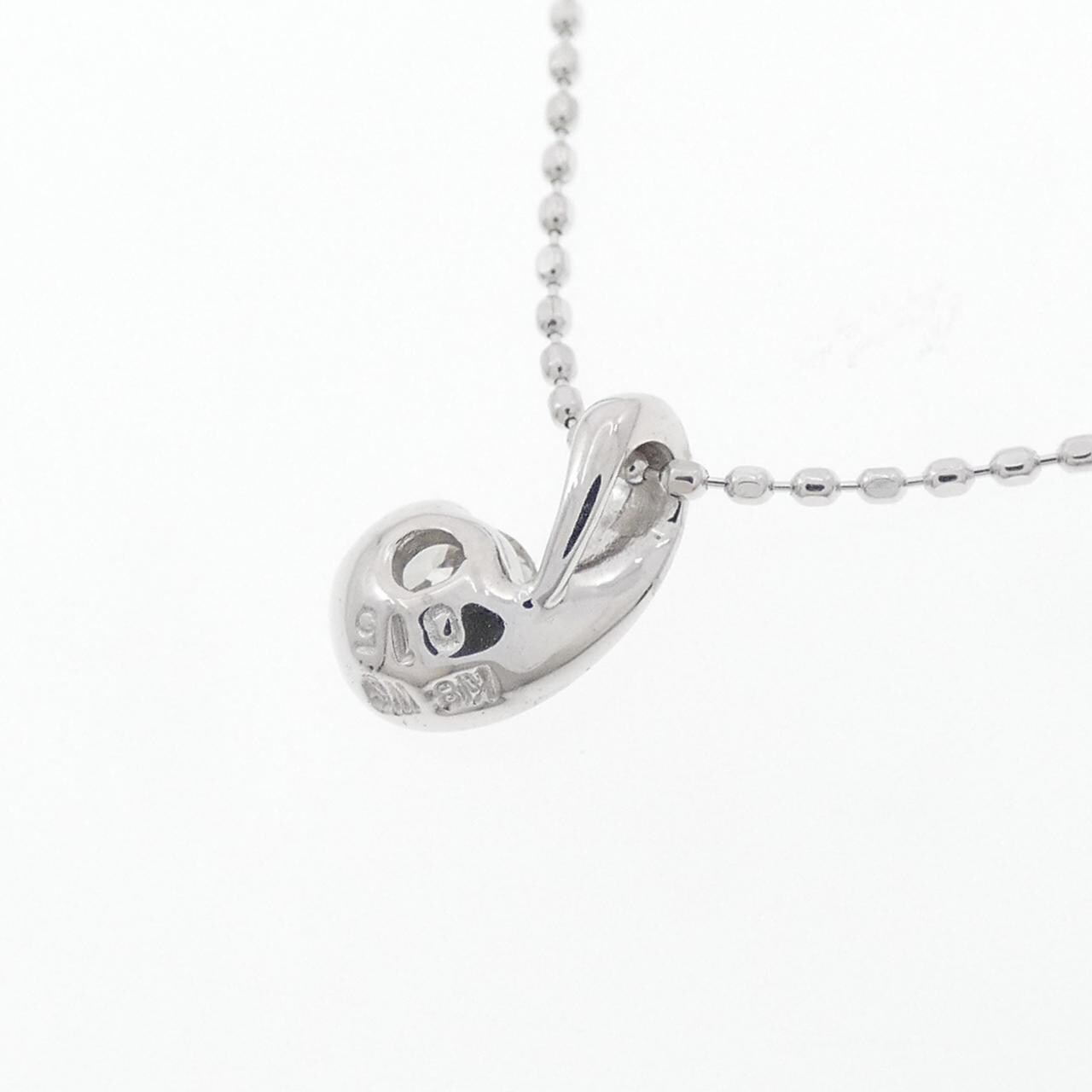 K18WG ダイヤモンド ネックレス 0.15CT