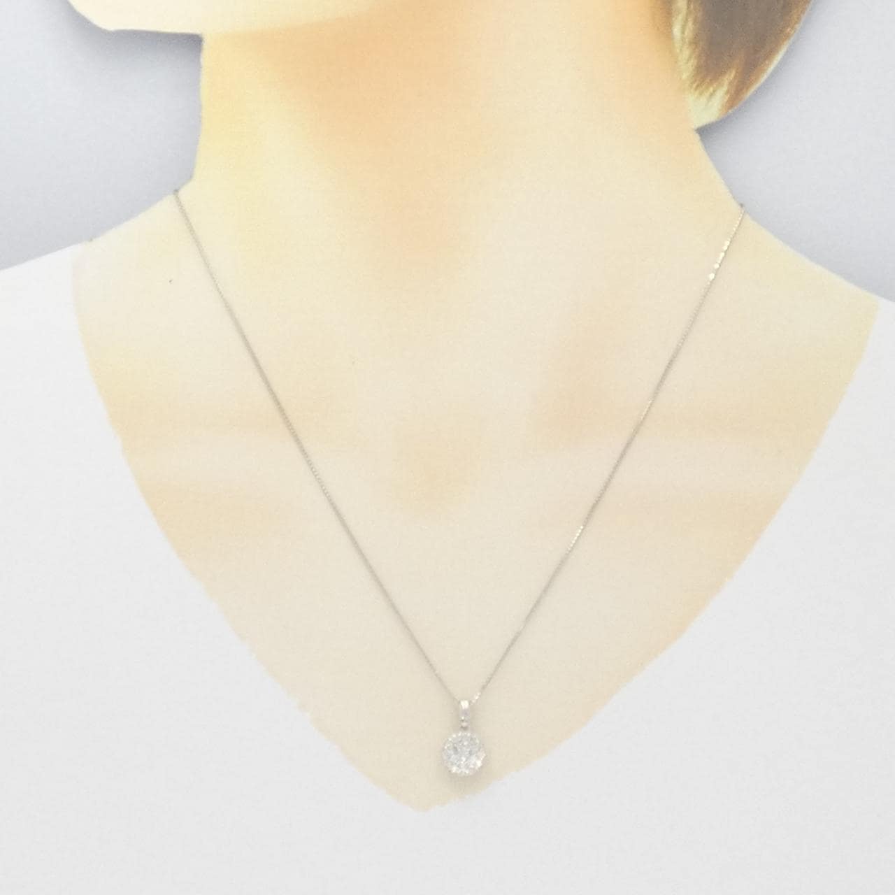 K18WG ダイヤモンド ネックレス 0.50CT