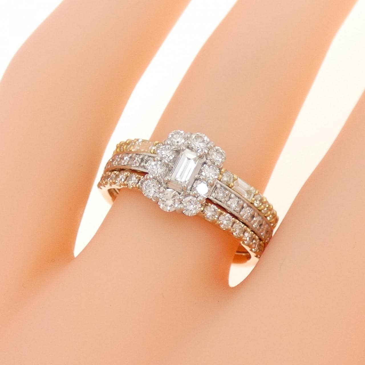 コメ兵｜【新品】PT900/K18YG/K18PG ダイヤモンド リング 0.50CT  