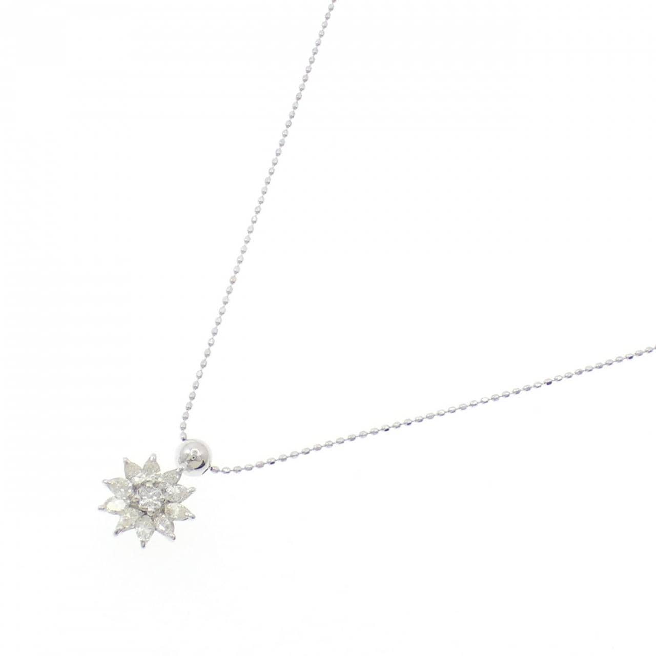 Pt900/K18WG ダイヤモンド ネックレス 0.51CT