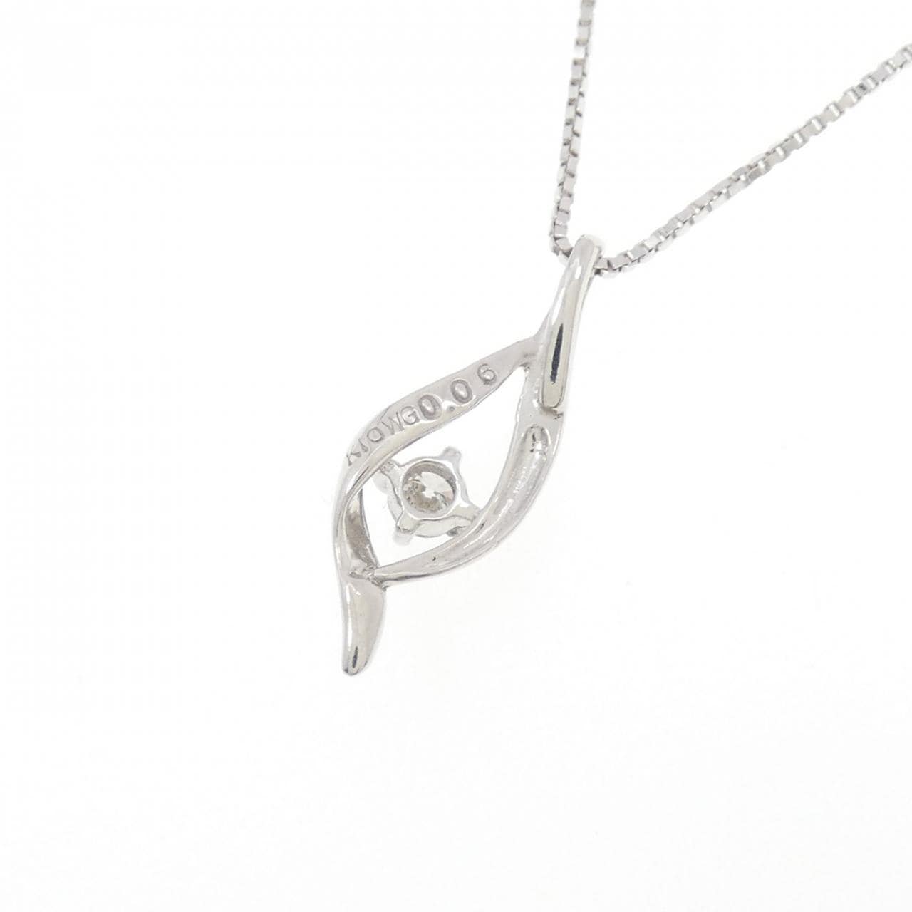 K10WG ダイヤモンド ネックレス 0.06CT