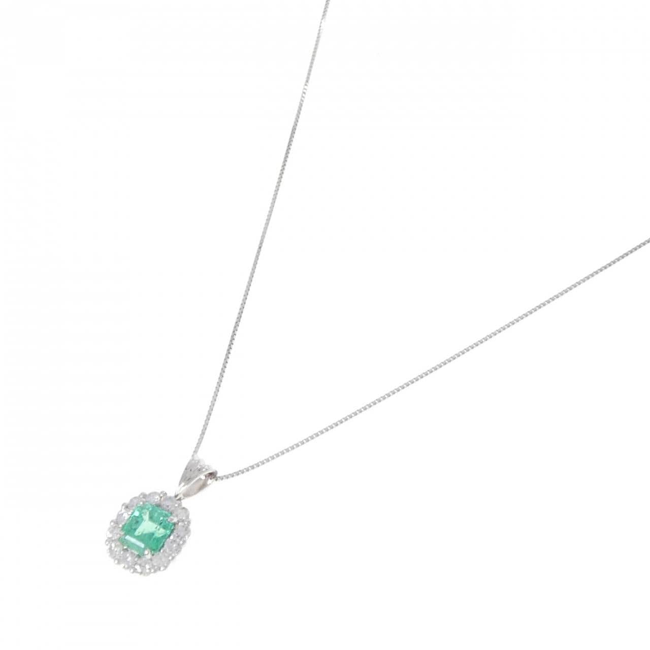 PT900/PT850 エメラルド ネックレス 1.51CT