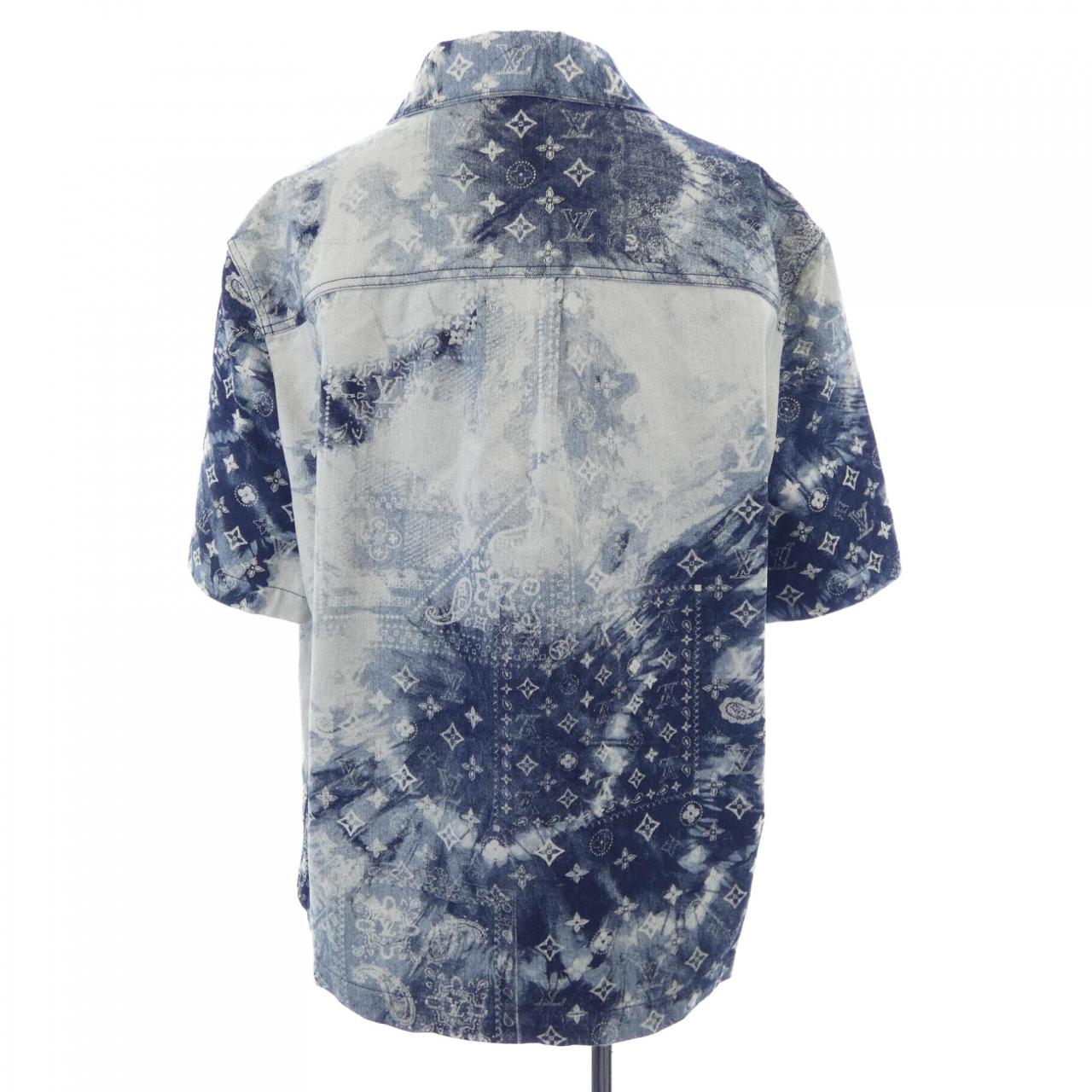 ルイヴィトン LOUIS VUITTON モノグラムバンダナショートスリーブデニムシャツ HNS17XNW2 S/Sシャツ